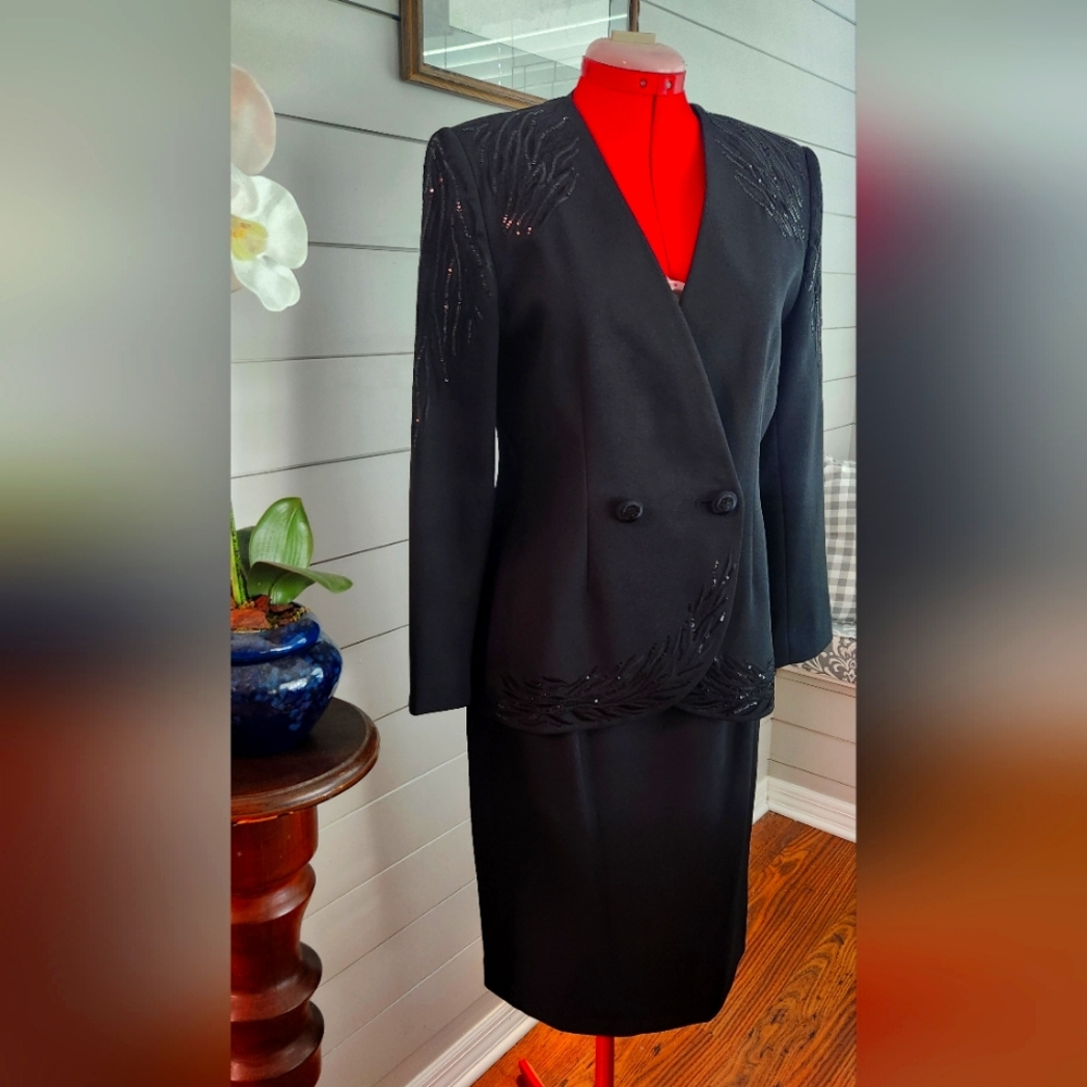 Black Sequined Suit John Meyer - image 1